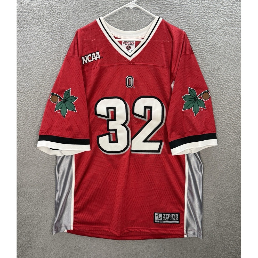 Vintage Ohio‎ State Buckeyes Jersey Adult 52 Red Stitched Zephyr Off Field Y2K